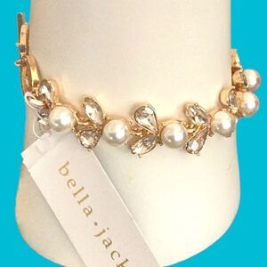 BELLA AND JACK PEARL STONE GOLD BRACELET